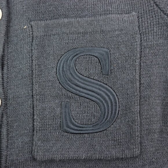 NWT Sandro Wool Blend Knit Cardigan w/ Detachable Ruffle Collar in Anthracite XS - Picture 4 of 10